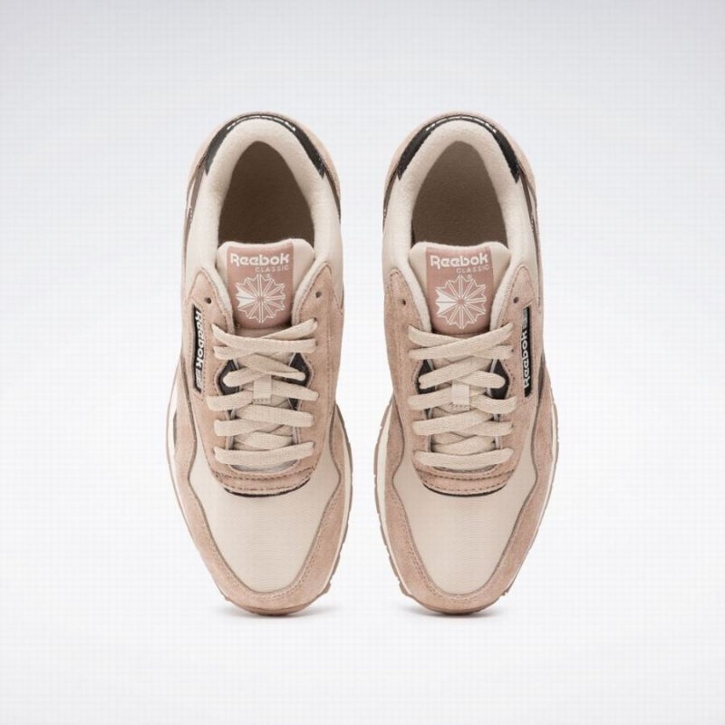 Reebok Classic Nylon Men's Shoes Beige Dark Brown | OVX1536KA