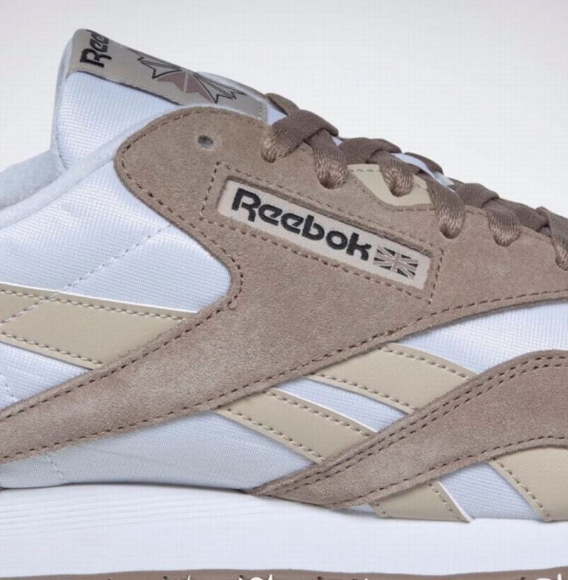 Reebok Classic Nylon Men's Shoes White Beige Grey Brown | IWT6480IU