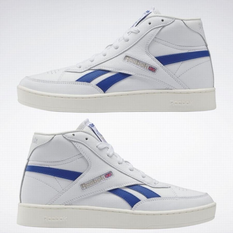 Reebok Club C 85 Form Hi Men's Shoes White Blue | RMN8095PY