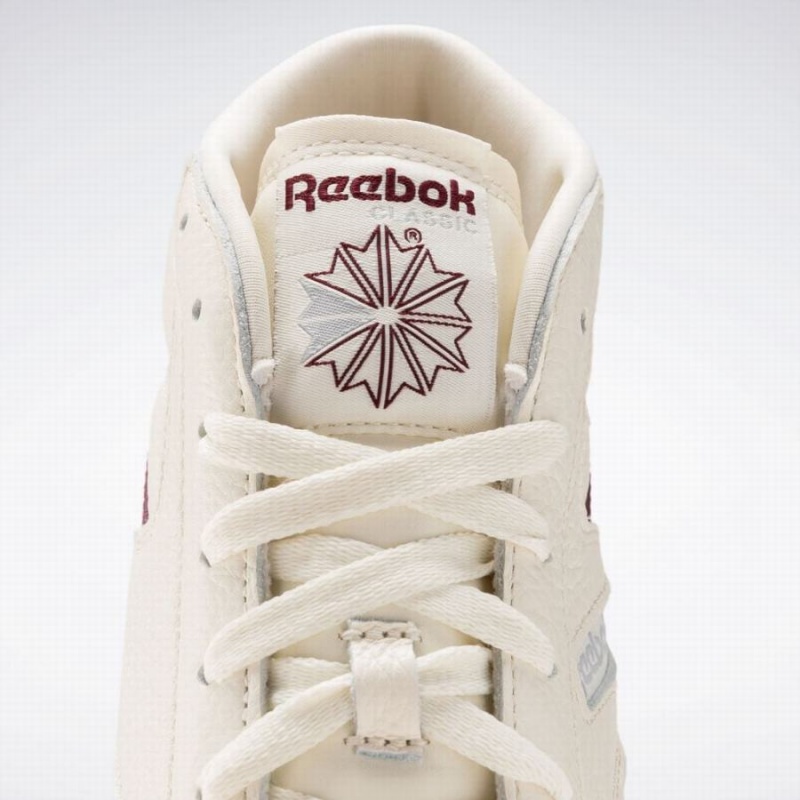 Reebok Club C 85 Form Hi Women's Shoes White Burgundy | AHN9930KH