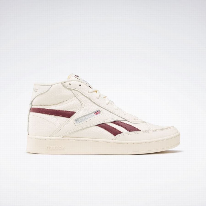 Reebok Club C 85 Form Hi Women\'s Shoes White Burgundy | AHN9930KH