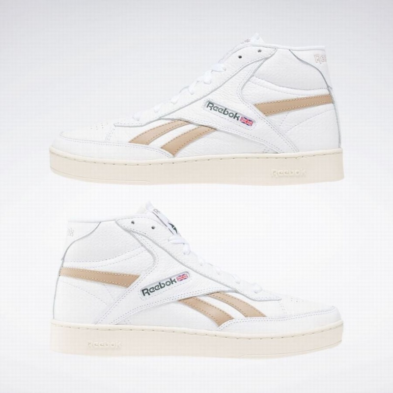 Reebok Club C 85 Form Hi Women's Shoes White Beige | MSY7128YW