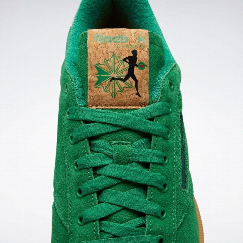 Reebok Club C 85 Grounds Women's Shoes Green Red | JDH8829UH