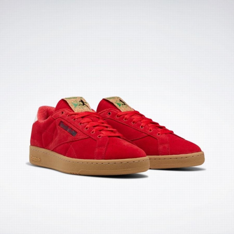 Reebok Club C 85 Grounds Women's Shoes Red Green White | PBA7468DO