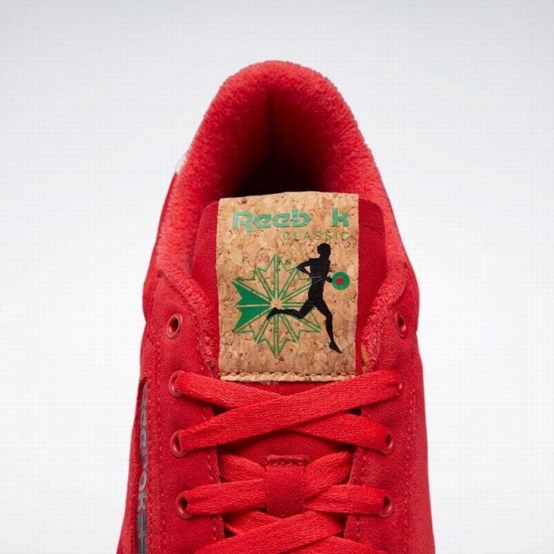 Reebok Club C 85 Grounds Women's Shoes Red Green White | PBA7468DO