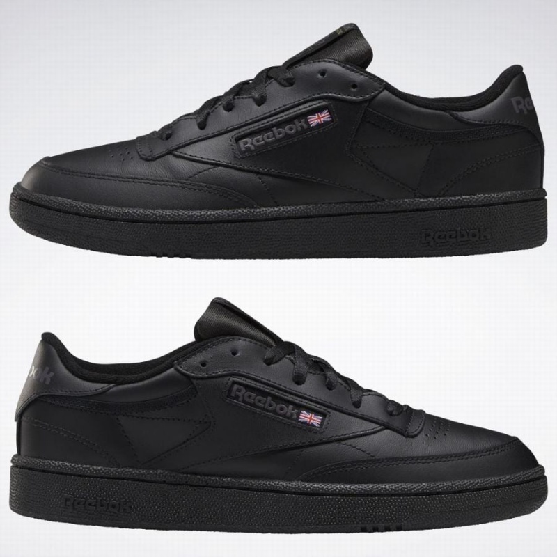 Reebok Club C 85 Men's Shoes Black Grey | QEZ8825WK