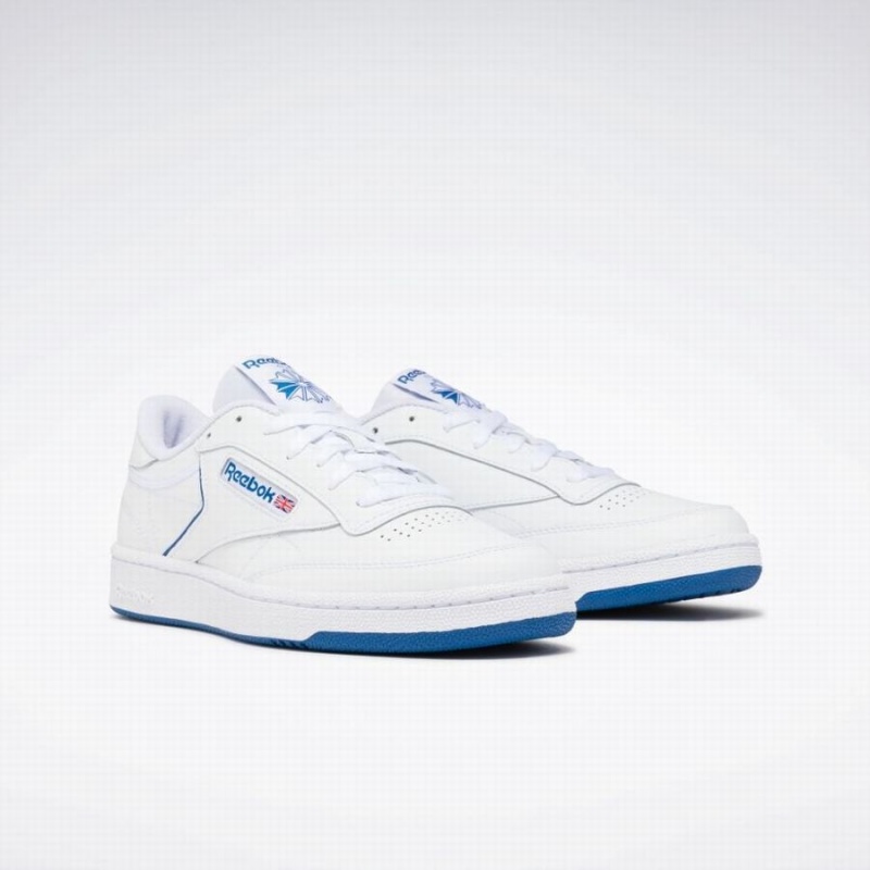 Reebok Club C 85 Men's Shoes White Blue | FZY9724JA