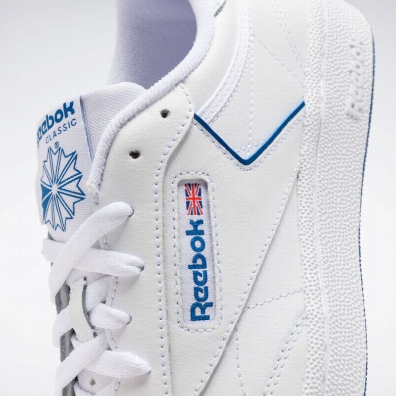 Reebok Club C 85 Men's Shoes White Blue | FZY9724JA