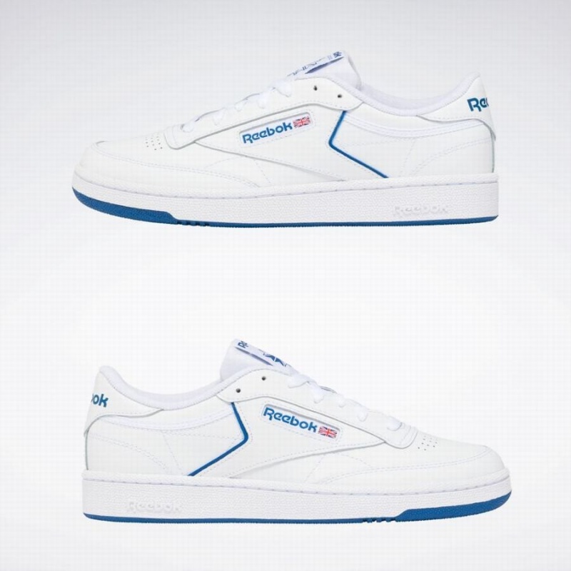 Reebok Club C 85 Men's Shoes White Blue | FZY9724JA