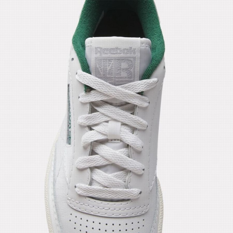 Reebok Club C 85 Men's Shoes White Dark Green | JON5050WV