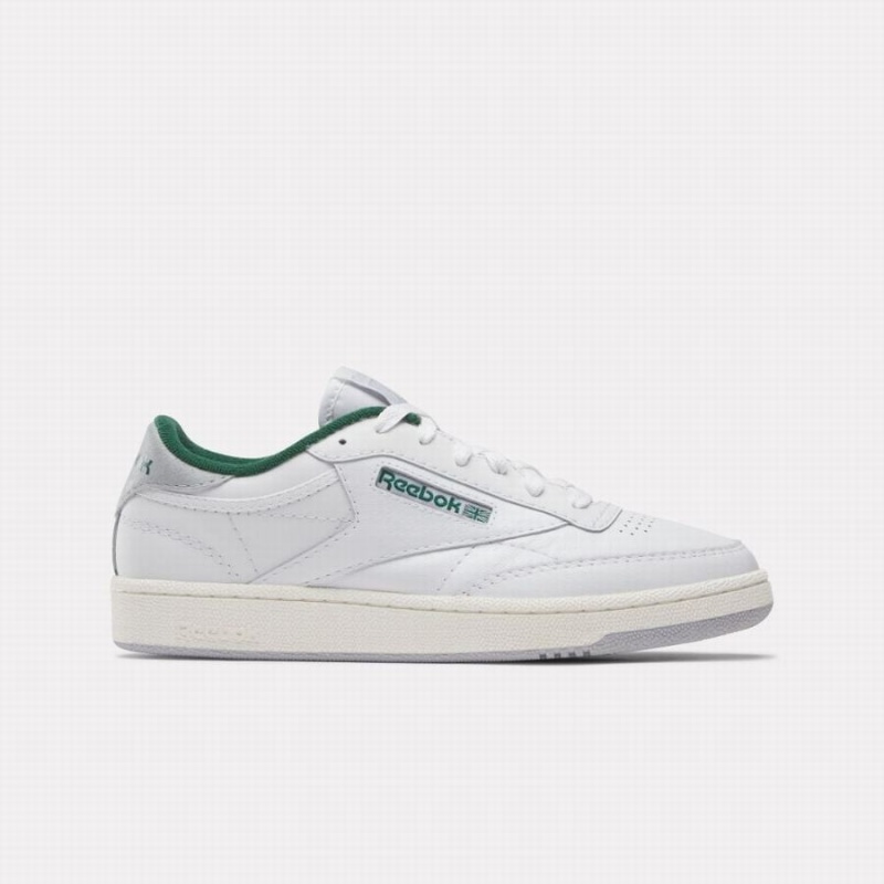 Reebok Club C 85 Men\'s Shoes White Dark Green | JON5050WV