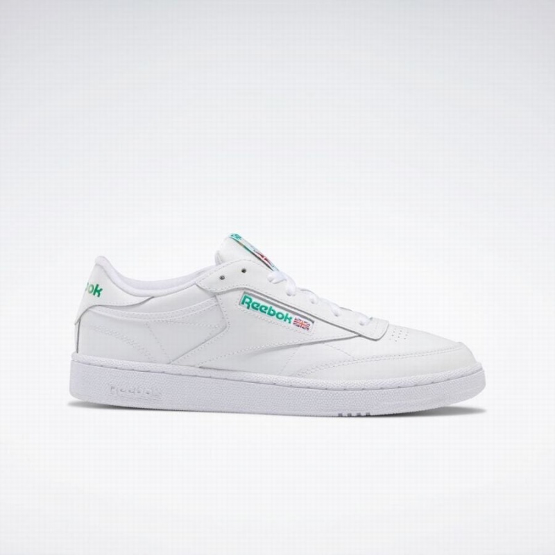 Reebok Club C 85 Men\'s Shoes White Green | LRV4985MQ