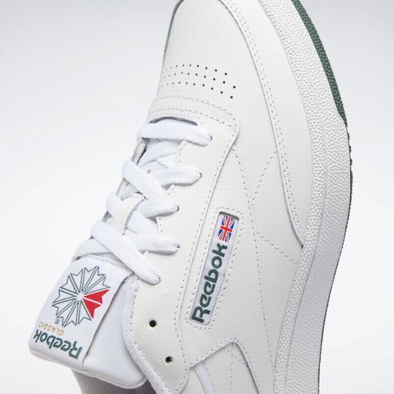 Reebok Club C 85 Men's Shoes White Green | SKM4752VD