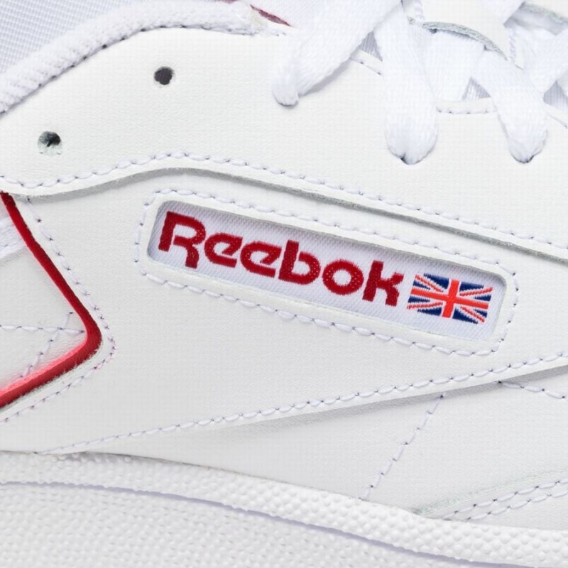 Reebok Club C 85 Men's Shoes White Red | BNG9393WO