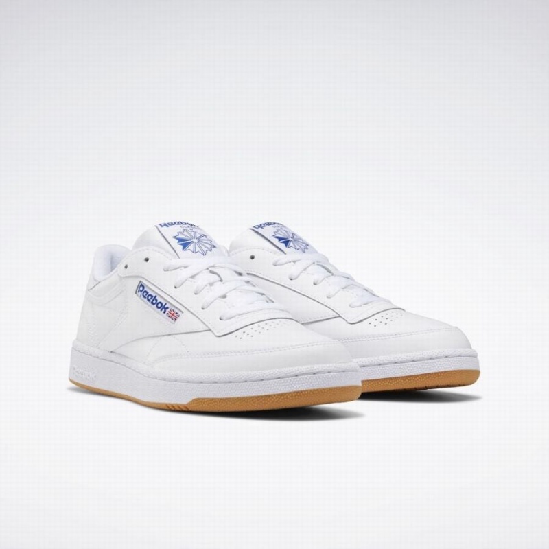 Reebok Club C 85 Men's Shoes White Royal | OKS8374XO