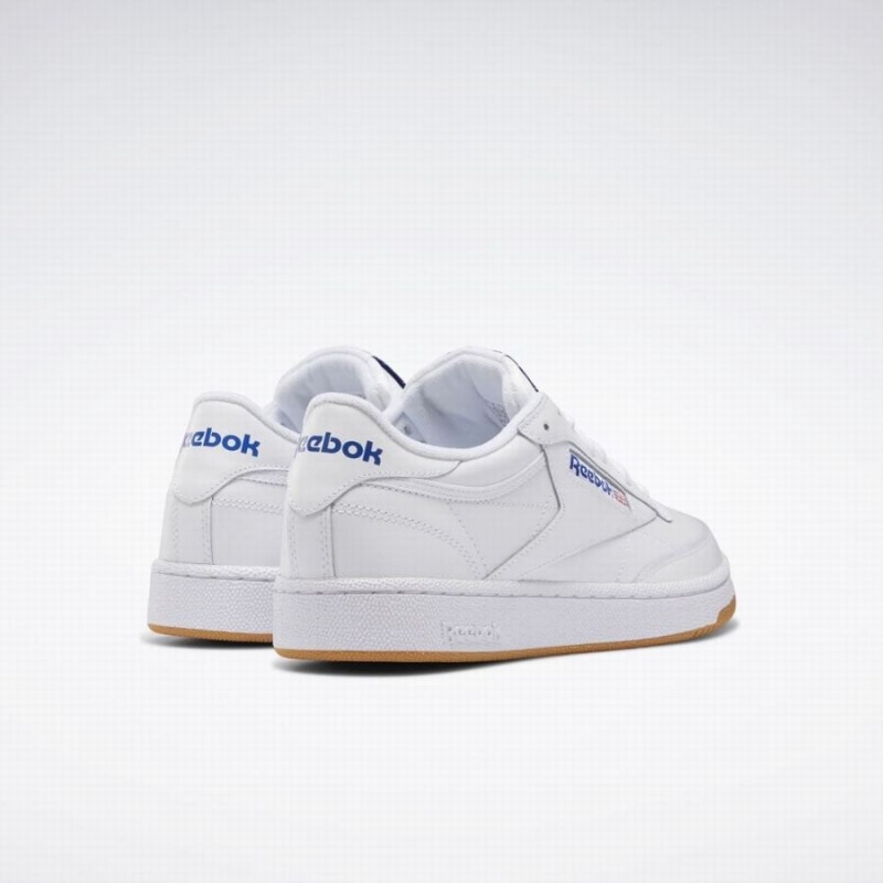 Reebok Club C 85 Men's Shoes White Royal | OKS8374XO