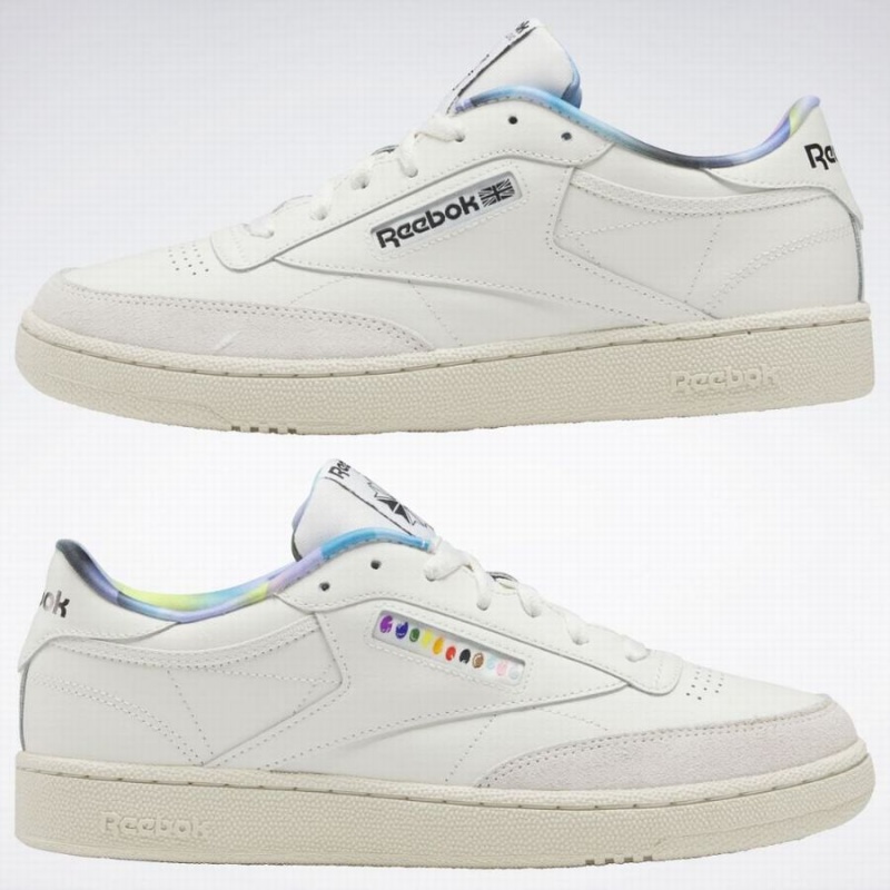 Reebok Club C 85 Men's Shoes White Turquoise | FZH2491YU