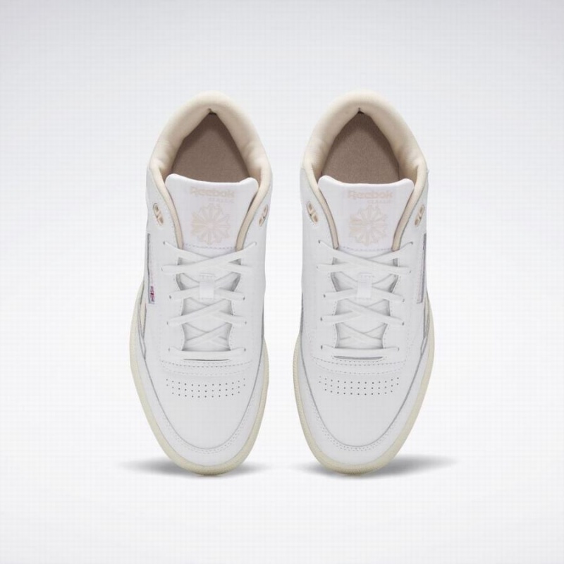 Reebok Club C 85 Mid Ii Revenge Women's Shoes White Beige | XKW6036WH