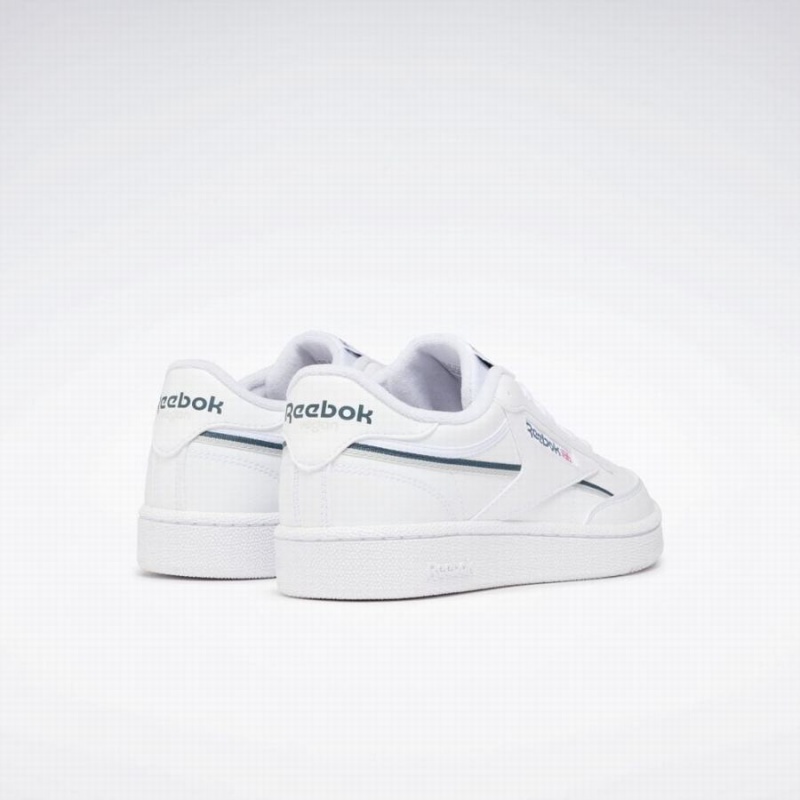 Reebok Club C 85 Vegan Men's Shoes White Blue | FDM8583UU