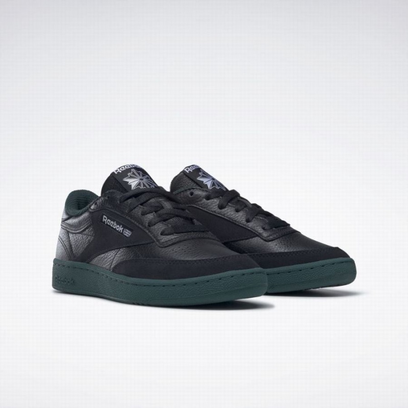 Reebok Club C 85 Vintage Women's Shoes Black Green White | EUM7133FB
