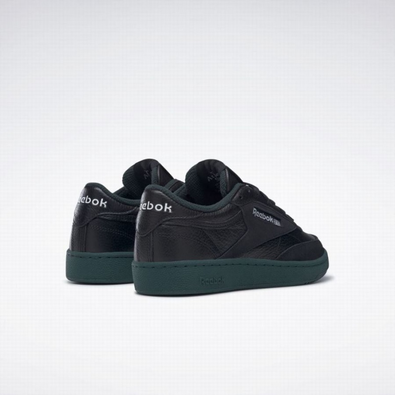Reebok Club C 85 Vintage Women's Shoes Black Green White | EUM7133FB