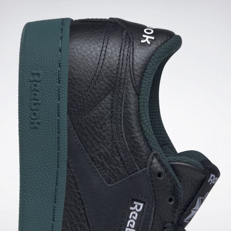 Reebok Club C 85 Vintage Women's Shoes Black Green White | EUM7133FB