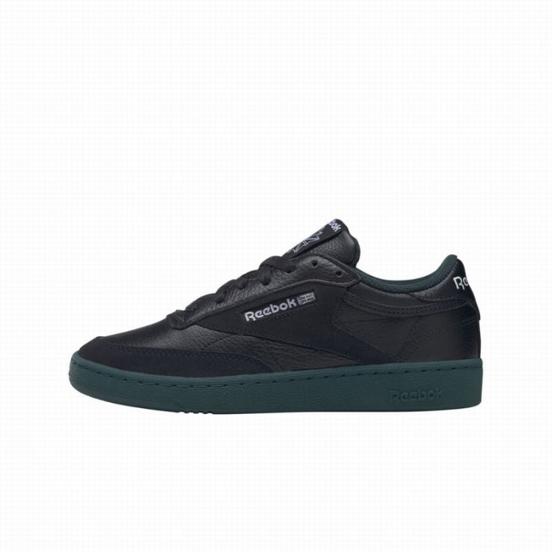 Reebok Club C 85 Vintage Women's Shoes Black Green White | EUM7133FB