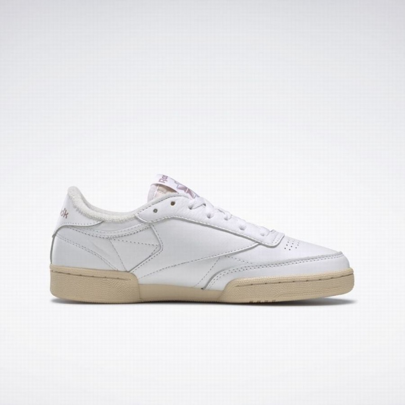 Reebok Club C 85 Vintage Women's Shoes White Purple | FZW5833EX