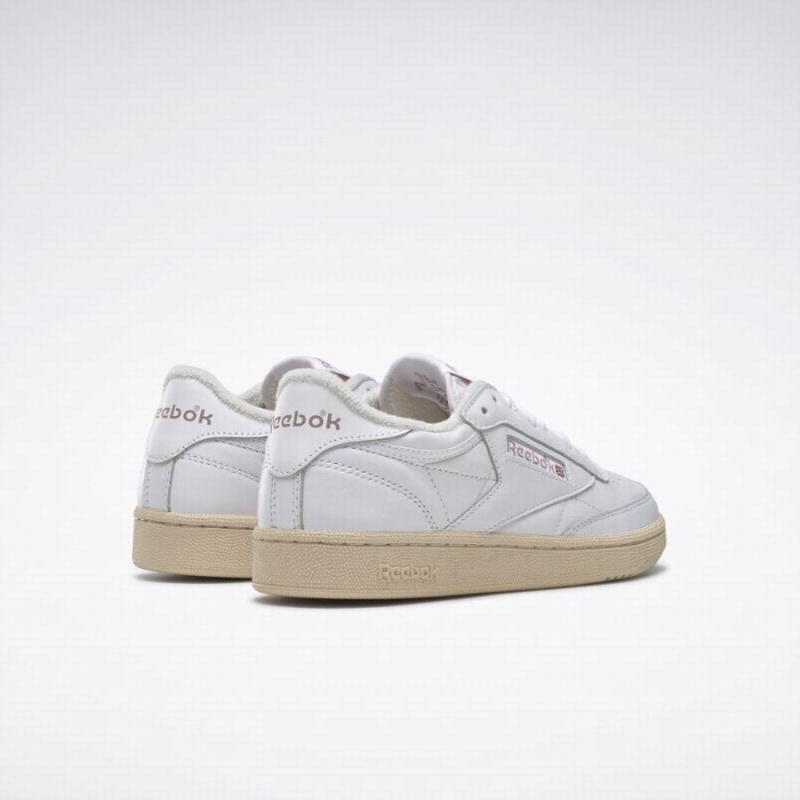Reebok Club C 85 Vintage Women's Shoes White Purple | FZW5833EX