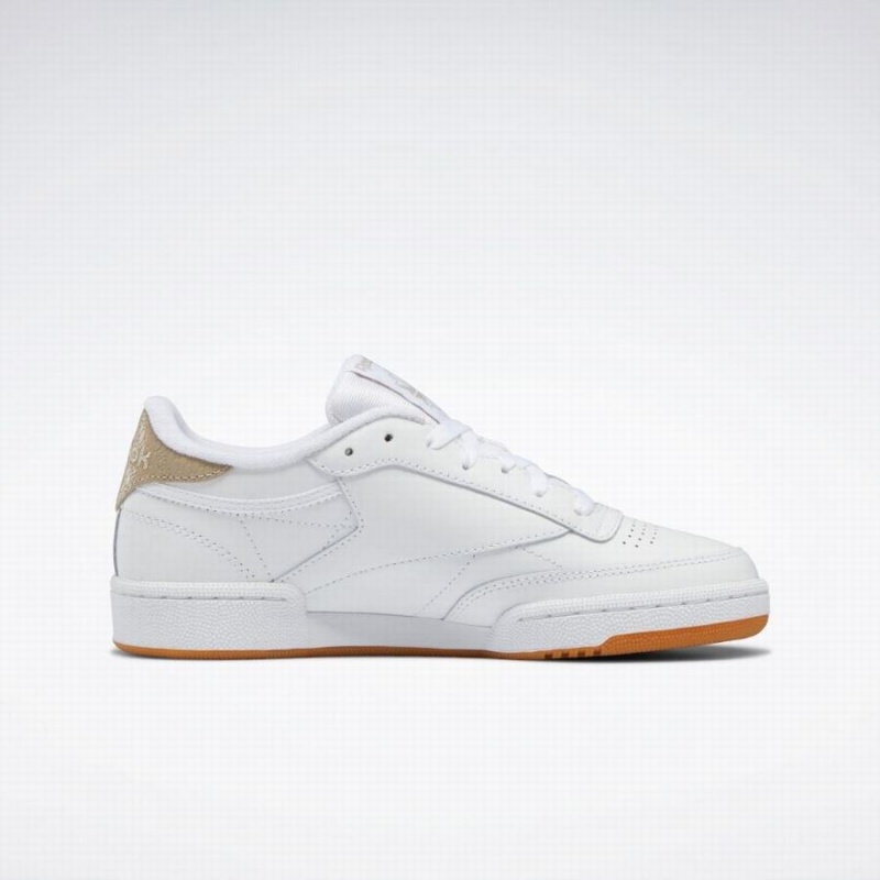 Reebok Club C 85 Women's Shoes White Beige | SMQ1654HM