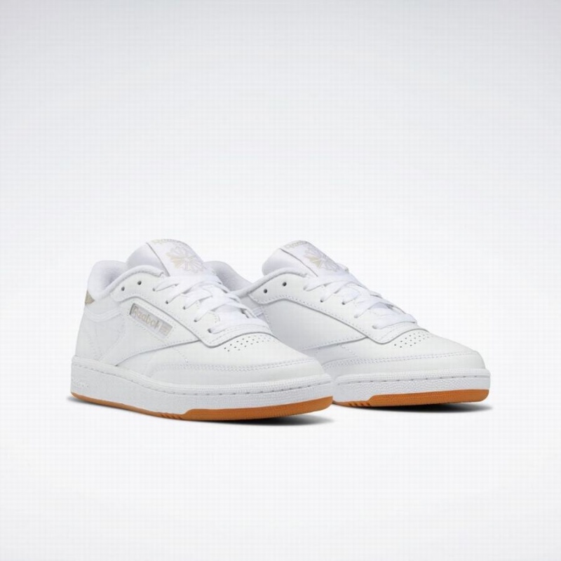 Reebok Club C 85 Women's Shoes White Beige | SMQ1654HM