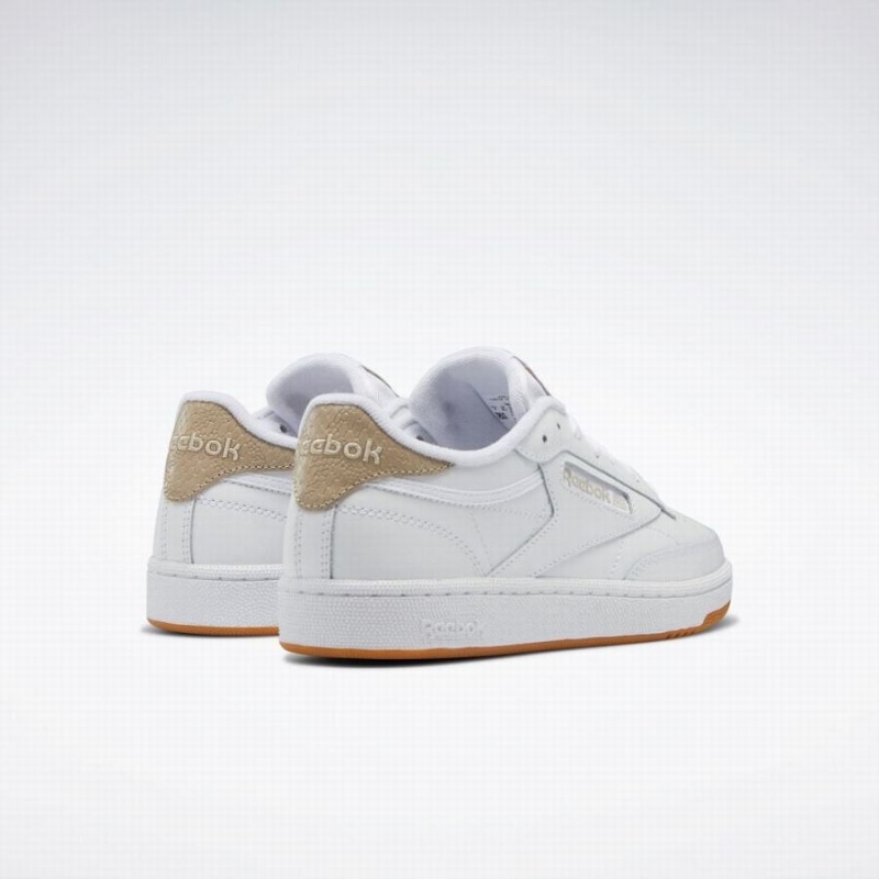 Reebok Club C 85 Women's Shoes White Beige | SMQ1654HM