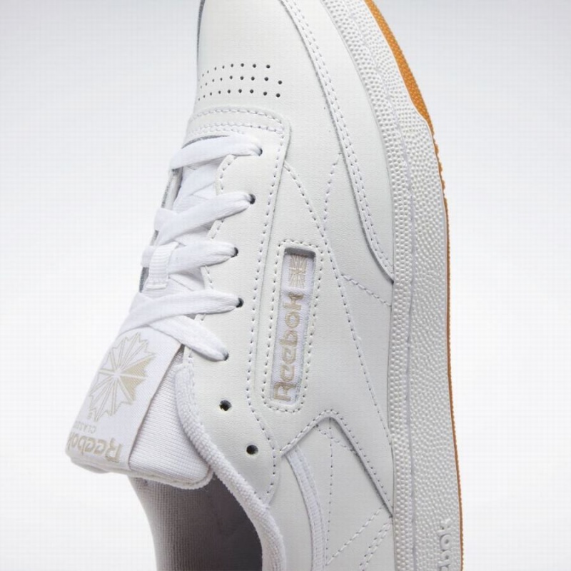 Reebok Club C 85 Women's Shoes White Beige | SMQ1654HM