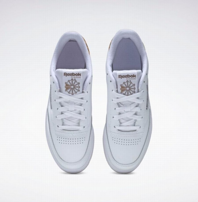 Reebok Club C 85 Women's Shoes White Black | IIS5278BB