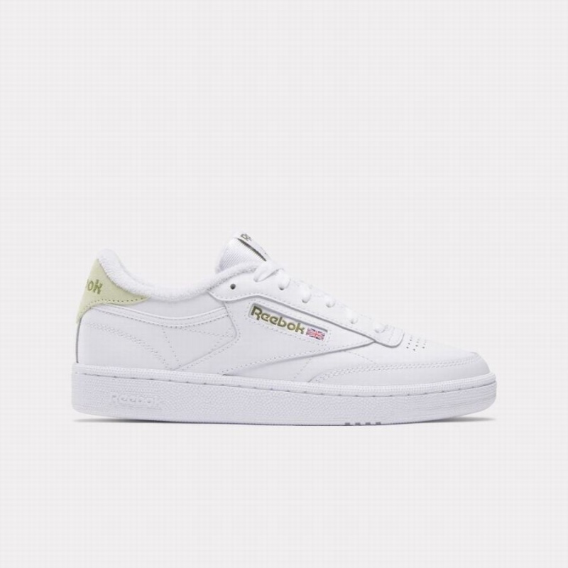 Reebok Club C 85 Women\'s Shoes White Orange | YZW1080DA