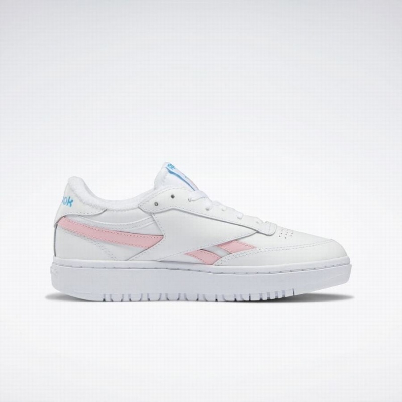 Reebok Club C Double Revenge Women's Shoes White Pink Light Turquoise | PNT8913PT
