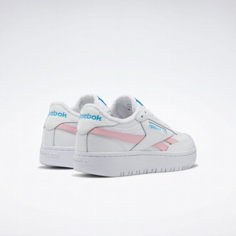 Reebok Club C Double Revenge Women's Shoes White Pink Light Turquoise | PNT8913PT