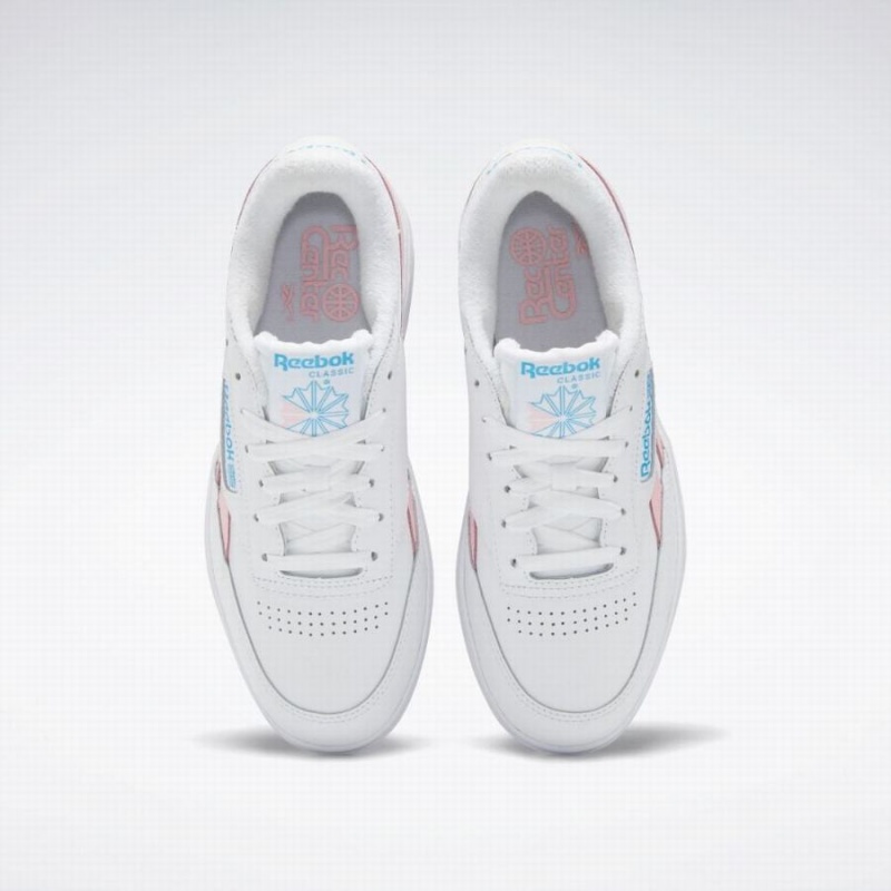 Reebok Club C Double Revenge Women's Shoes White Pink Light Turquoise | PNT8913PT
