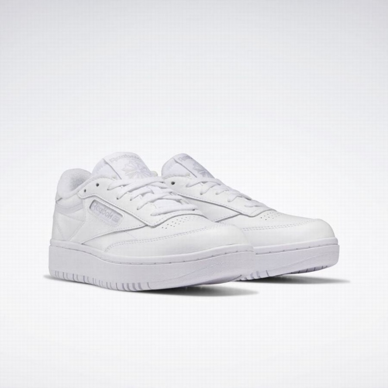Reebok Club C Double Women's Shoes White Grey | WON2445DQ