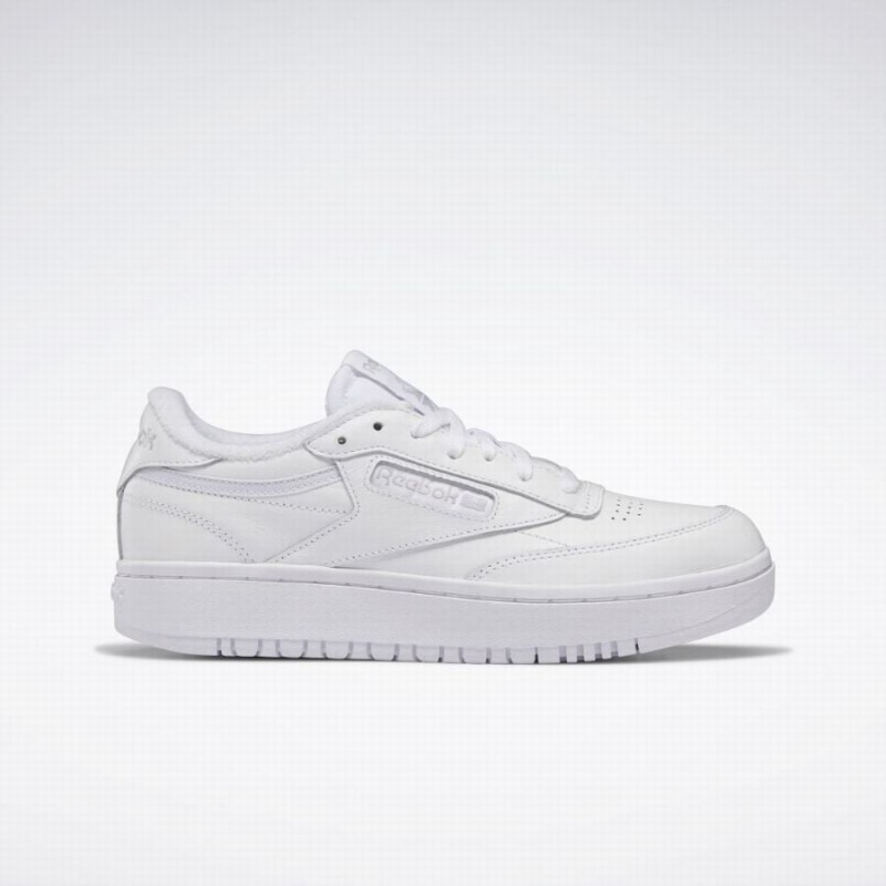 Reebok Club C Double Women\'s Shoes White Grey | WON2445DQ