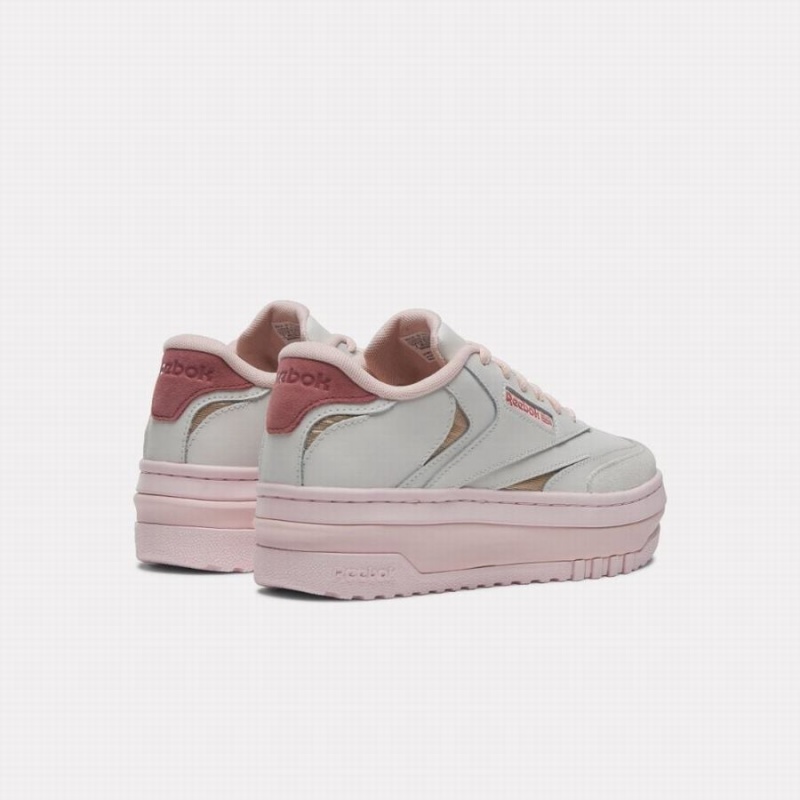 Reebok Club C Extra Women's Shoes White Grey Pink | OQI1265XO