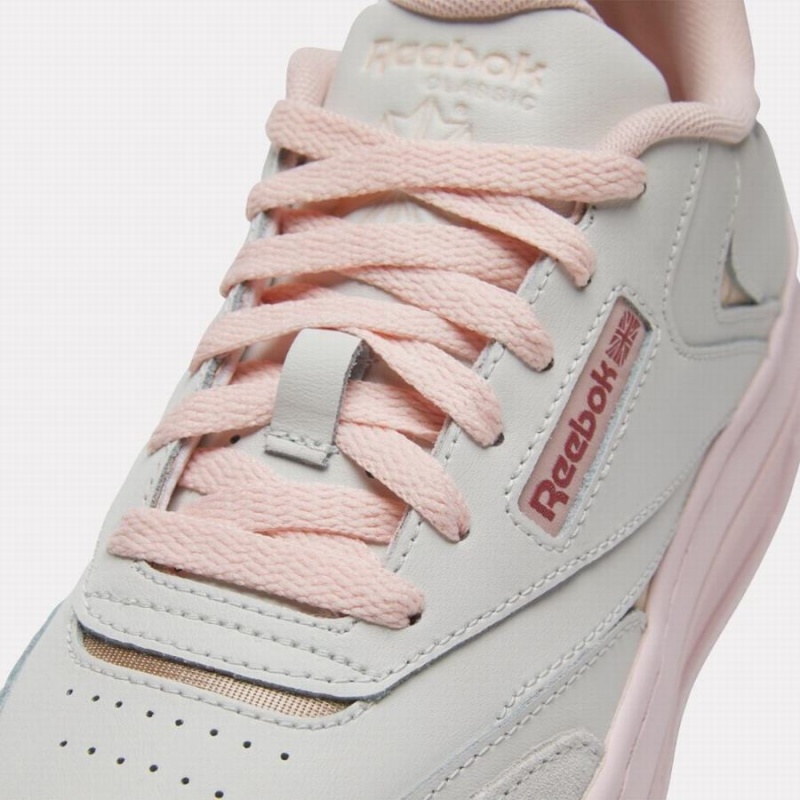 Reebok Club C Extra Women's Shoes White Grey Pink | OQI1265XO