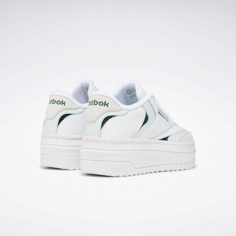 Reebok Club C Extra Women's Shoes White Light Turquoise Green | WUE276CK