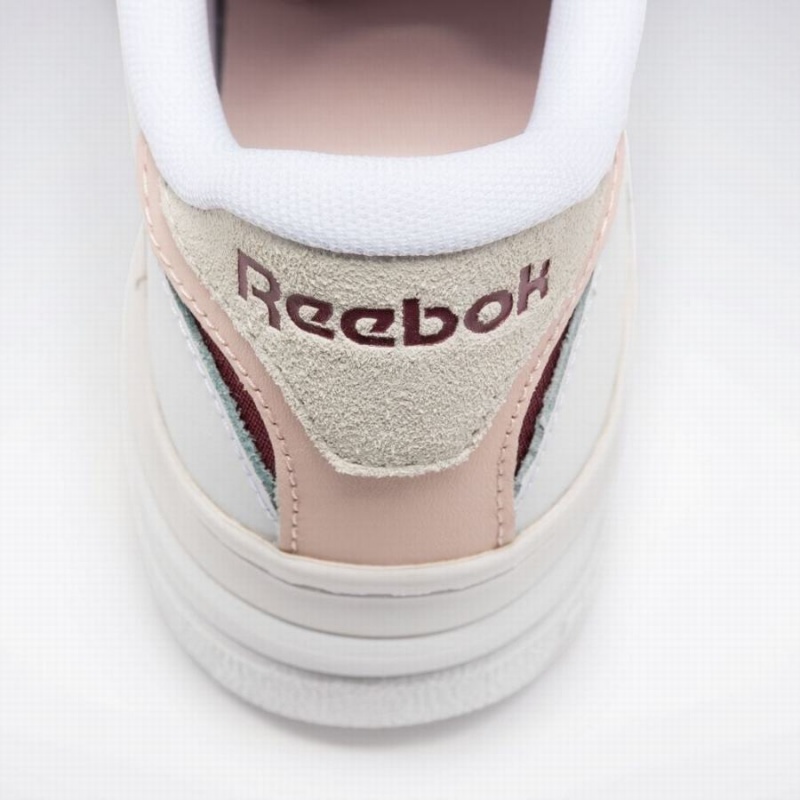 Reebok Club C Extra Women's Shoes White Pink Burgundy | TTP2017ZO
