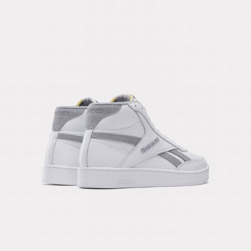 Reebok Club C Form Hi Men's Shoes White Grey Beige | UGH616PS