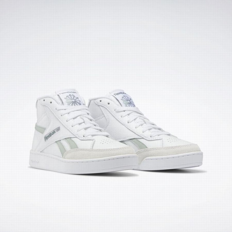 Reebok Club C Form Hi Women's Shoes White Green | CVX4636FT