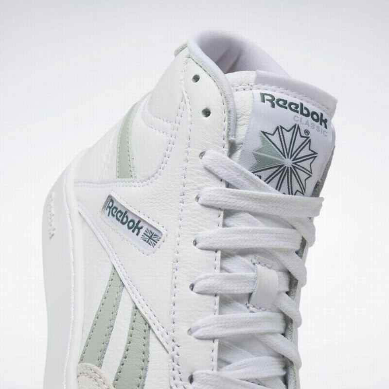 Reebok Club C Form Hi Women's Shoes White Green | CVX4636FT
