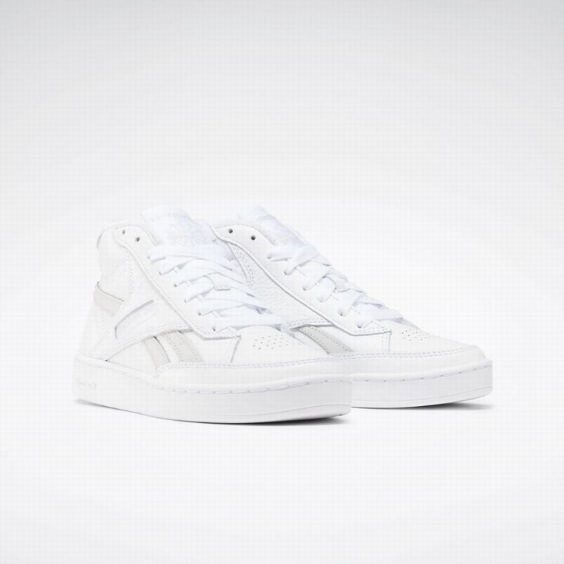 Reebok Club C Form Hi Women's Shoes White Grey | UOK4831VA