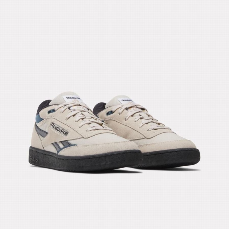 Reebok Club C Mid Ii Revenge Vintage Men's Shoes Beige Blue Black | BXU2555YS