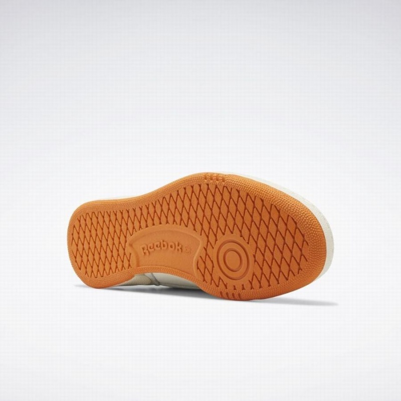 Reebok Club C Mid Ii Vintage Women's Shoes White Orange | CWQ2578PU